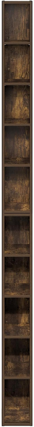 Furinno Fulda Book Shelf, 10-Tier Bookshelf, Space Saving Storage Shelf Bookcase - Image 7