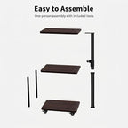 Swivel Side Table for Small Spaces, Adjustable Height End Table for Different - Image 7