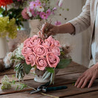 12 Pcs Artificial Rose Flowers, Silk Roses with Long Stems, Realistic Fake Roses for Wedding Centerpiece Party Home and Office DIY Decor, Cappuccino - Image 7