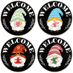 Interchangeable Gnome Welcome Sign Fall Halloween Porch Decor - Image 3