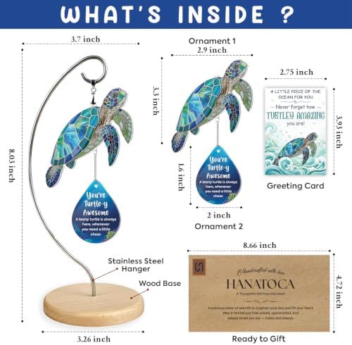 Sea Turtle Christmas Birthday Gifts for Women Men Grandkids - Stocking Stuffers for Teen - Inspirational Stuff Things - Beach Gifts for Mom, Grandma, Daughter, Friendship Presents - Turtle Desk Decor - Image 5