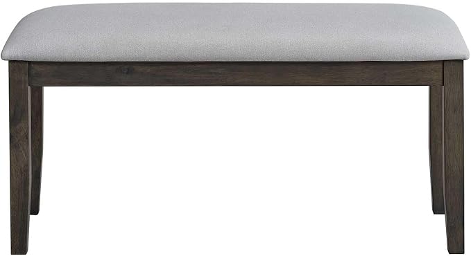Acme Marit Transitional Wood and Fabric Dining Bench in Gray - Image 4