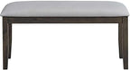 Acme Marit Transitional Wood and Fabric Dining Bench in Gray - Image 4