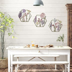 Peryiter 3Pcs Metal Flower Wall Decor Minimalist Floral Hanging, Colorful - Image 5