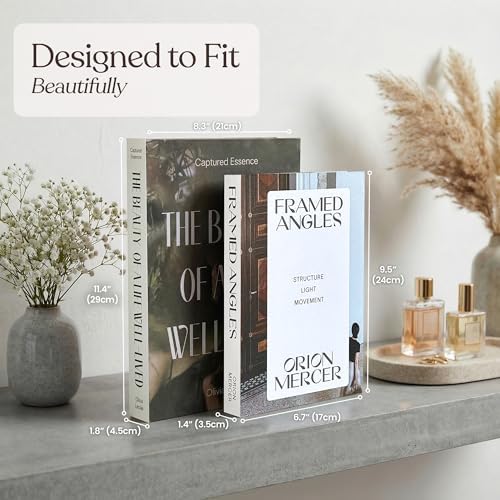 MESMOS Decorative Books for Shelves, Coffee Table Decor Faux Books for Decoration, Hidden Storage Box with Magnetic Closure, Linen Texture, Packaged in Aesthetic Fake Book (Photography & Lifestyle) - Image 3