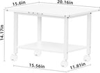 Lerliuo Under Desk Printer Stand, 2-Tier Industrial Mobile Printer Table - Image 3