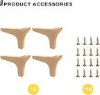 AODIOU Furniture Legs Modern Feet: Gold Metal Furniture Legs 4 Inch DIY - Image 3