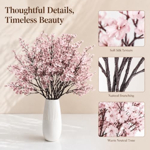 Mandy's 6 Bundles Artificial Light Pink Baby’s Breath Flowers - Image 4