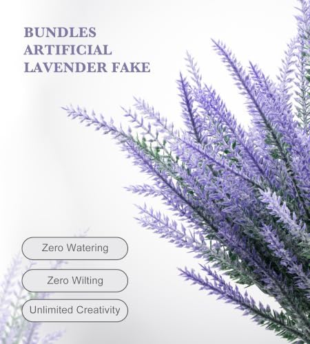 18 Bundles Artificial Lavender Flowers Lavender Plants for Outdoors Decor - Image 4