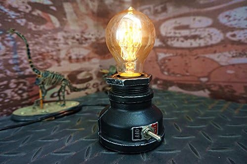 Loft Style Lamp, Corporal Black Steampunk Industrial Vintage Style, Water Pipe by Y-Nut