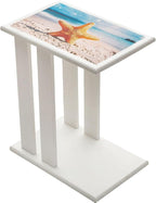 BLACK FOREST DECOR Starfish & Shells Wood Side Table - Image 3