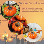 Blown Glass Pumpkin Figurine Orange Crystal Harvest Fall Thanksgiving Decor - Image 6