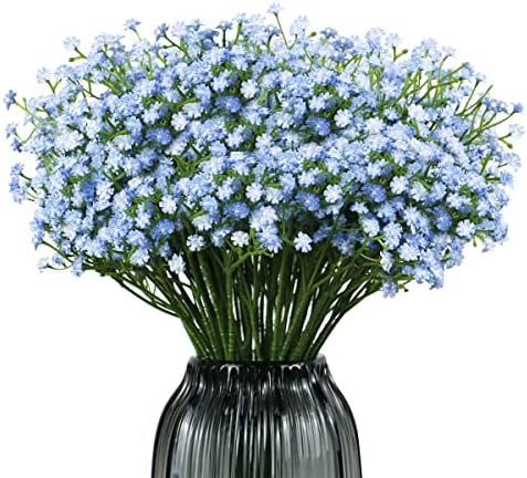 Olrla Blue Artificial Baby Breath Flowers 10pcs for for Wedding Decor by Olrla