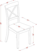 East West Furniture DLBO5-BLK-W 5 Piece Dinette Set - Image 5