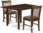 East West Furniture NDNO3-MAH-C 3 Piece Dinette Set by EastWestFurniture