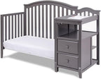 Pemberly Row 4-in-1 Convertible Crib and Changer, Sustainable Gray Pine Wood - Image 7