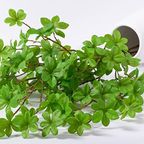 Heleze Artificial Greenery Stems Faux Branches with Leaves for Vase Fake Plants for Home Decor Indoor 43.3 Inch 3 PCS - Image 2