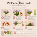 Mandy's 20pcs Artificial Light Purple Tulips - Image 6