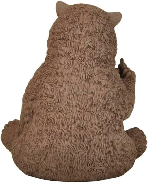 JFSM INC. Brown Bear Raising Middle Finger Figurine Funny Hilarious Decor - Cabin Themed Decor, Funny Bear Gifts, - Image 7