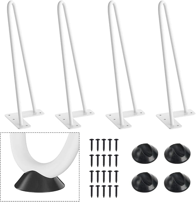 SMARTSTANDARD 12 Inch Heavy Duty Hairpin Furniture Legs, Metal Home DIY Projects by SMARTSTANDARD