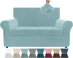 ZNSAYOTX Luxury Velvet Sofa Cover 3 Piece Stretch Loveseat Covers by ZNSAYOTX