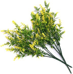 CATTREE Artificial Lavender for Decoration, Fake Flowers Flocked Plants Plastic Faux Flower Bundles Outdoor Indoor Wedding Bouquet Kitchen Table Centerpieces Arrangements DIY Decor - Yellow 8 Pack - Image 7