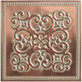 Peel and Stick Metal Backsplash Tiles, Patina Copper, 10-Pack by WallWear