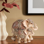 Elephant Mom and Baby Statue for Shelf Decor Gifts for Family&Friend - Image 5