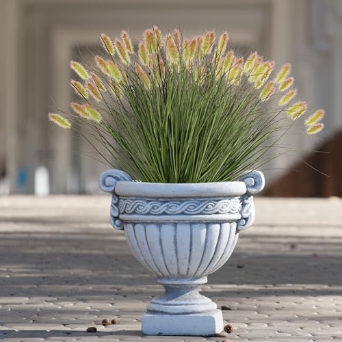 Ttranewsoo Artificial Grass, Fake Grass, Artificial Shrubs, Wheatgrass Cattails Fake Grass Decorations, Artificial Plants, Ornamental Grass, Outdoor Fake Grass, Green Leafy Decorations (12PCS) - Image 4
