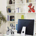 Silver Balloon Dog - Animal & Modern Sculpture Decor for Bedroom, Office & Preppy Room - Image 2