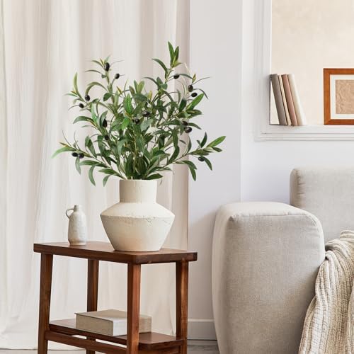 Leftover 3PCS 23.6Inch Faux Olive Branches for Vase,Artificial Olive Tree Branches,Fake Plants,Greenery Stems,Eucalyptus Stems,Green Leaves for Centerpieces Decoration,Home Decor,Coffee Table Decor - Image 7