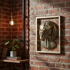 Newinhome Animal Heads Wall Decor (Includes Metal Frame) Resin Animals Sculptures Dog Head Wall Hanging Decoration Gold vintage Wall Sculpture for Living Room Bedroom Office(Dachshund) - Image 4