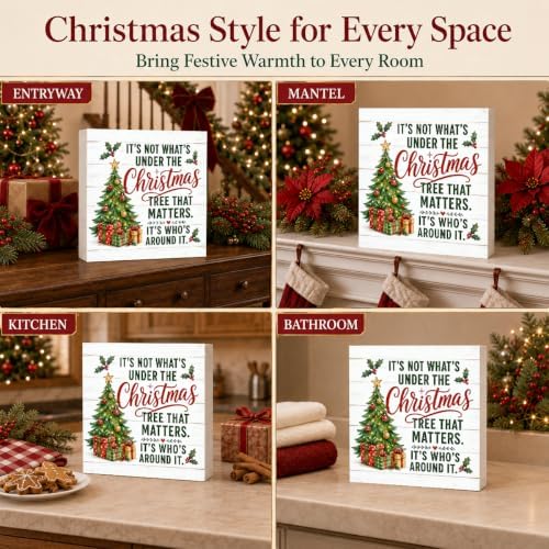 Christmas Decorations Just A Girl Who Loves Christmas Tree Wood Box Sign - Image 6