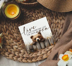 Rustic Bear Sign - Live Like Someone Left The Gate Open Wooden Box Signs, Bear Decorations For Home, Farmhouse Wood Decoration Home Decor For Desk Table Shelf 5x5 Inch - Image 4