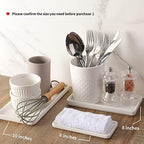 Gurygo 2 Pack 6" Bathroom Tray for Counter - Ceramic Vanity Trays for Bathroom - Small Rectangle Ceramic Tray - Kitchen Soap Trays for Kitchen Counter (White, Set/2) - Image 7
