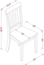 East West Furniture ANC-OAK-W Antique Dining Room Chairs - Image 3