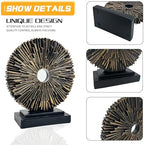 Round Abstract Statue for Home Decor,Office Desk Table Decor for Men,Copper - Image 6
