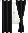 Blackout Curtains for Bedroom, 38 x 84 Inches Long, 2 Panels, Window Curtains by Hiasan