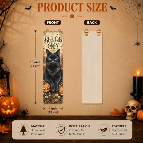 Nostalgic Halloween Sign,Ghost Skeleton Hanging Signs,Entryway Decor Wall - Image 2