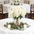 Kimura's Cabin 6Pcs Fake White Hydrangea Artificial Flowers Silk Hydrangeas - Image 4