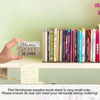 Mini Decorative Books For Home Decor, Small Wood Book Stack For Table Decor, Home Sweet Home decoration Books For Living Room Bookshelf, Farmhouse Stacked Books decoration（L49) - Image 2