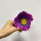 10 pcs Deep Purple Artificial Flowers Poppy Flowers,11" Faux Flower Stems - Image 3