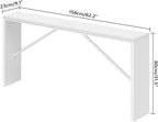 MAHANCRIS Console Table, 62.2" Long Sofa Table Behind Couch, Narrow Entryway - Image 3