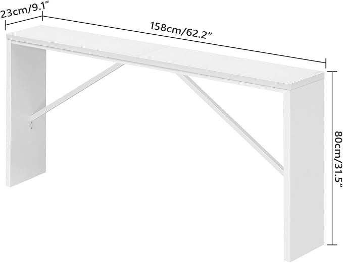 MAHANCRIS Console Table, 62.2" Long Sofa Table Behind Couch, Narrow Entryway - Image 3