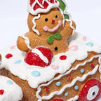 Hodao 9.25IN Gingerbread Train Figurine, Home Tabletop Decor for Christmas - Image 5