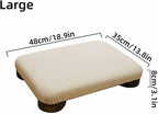 Japanese Tatami Low Stool, Wooden Footstool, Compact Bed Stool, Comfortable - Image 2