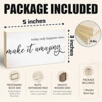 3x5 Motivational Wooden Sign, Today Only Happens Once, Make It Amazing - Image 2