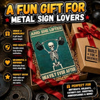 Skeleton Vintage And She Lifted Heavily Ever After Metal Tin Sign 12x16 Inch Gym Metal Poster Funny Skull Gym Tin Sign Home Kitchen Garden Bar Coffee Restaurant Bathroom Are Wall Decor - Image 6