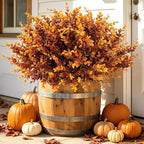 12 Bundles Artificial Fall Flowers for Outdoors Fall Decorations for Home - Image 3