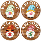 Interchangeable Gnome Welcome Sign Fall Halloween Decor, Russety - Image 3